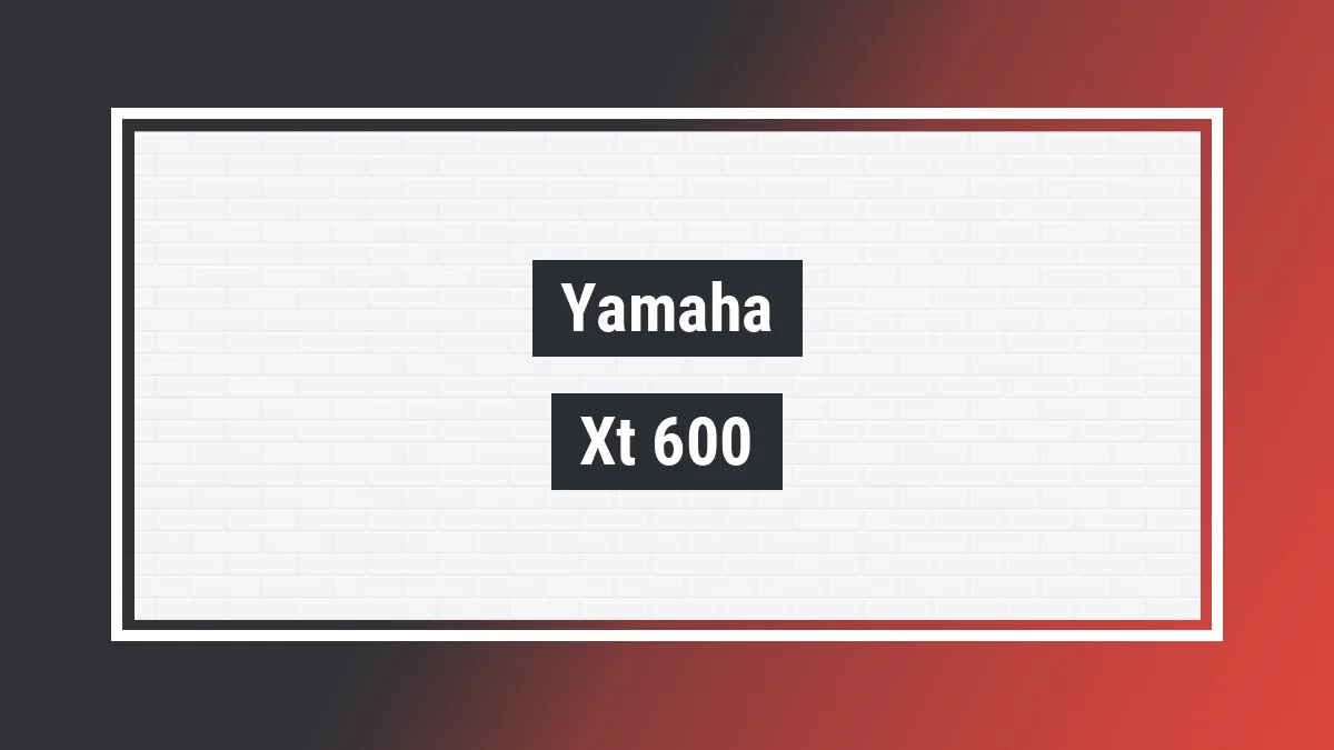 Imagem ilustrativa modelo Xt 600 E Yamaha