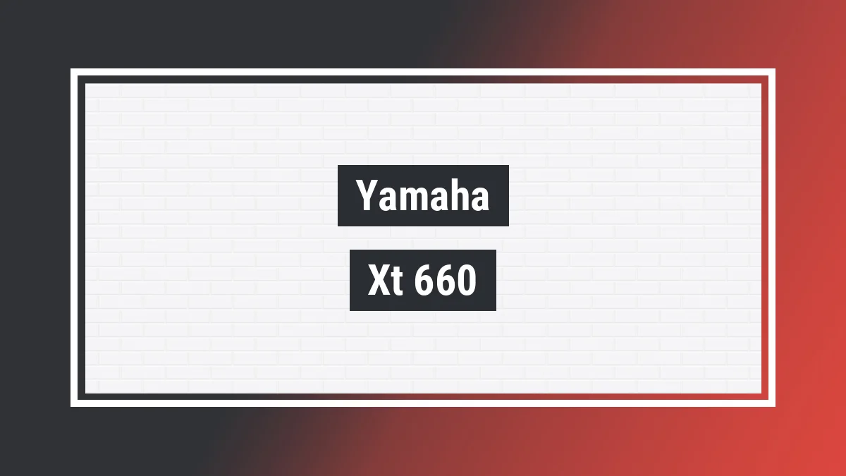 Imagem ilustrativa modelo Xt 660 R Yamaha