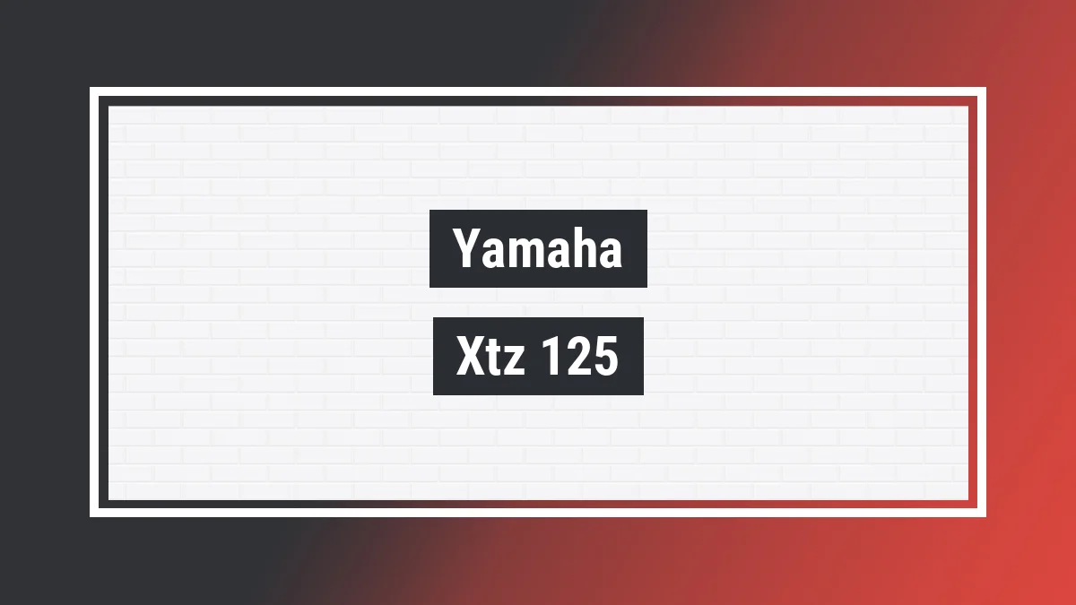 Imagem ilustrativa modelo Xtz 125 Xk Yamaha