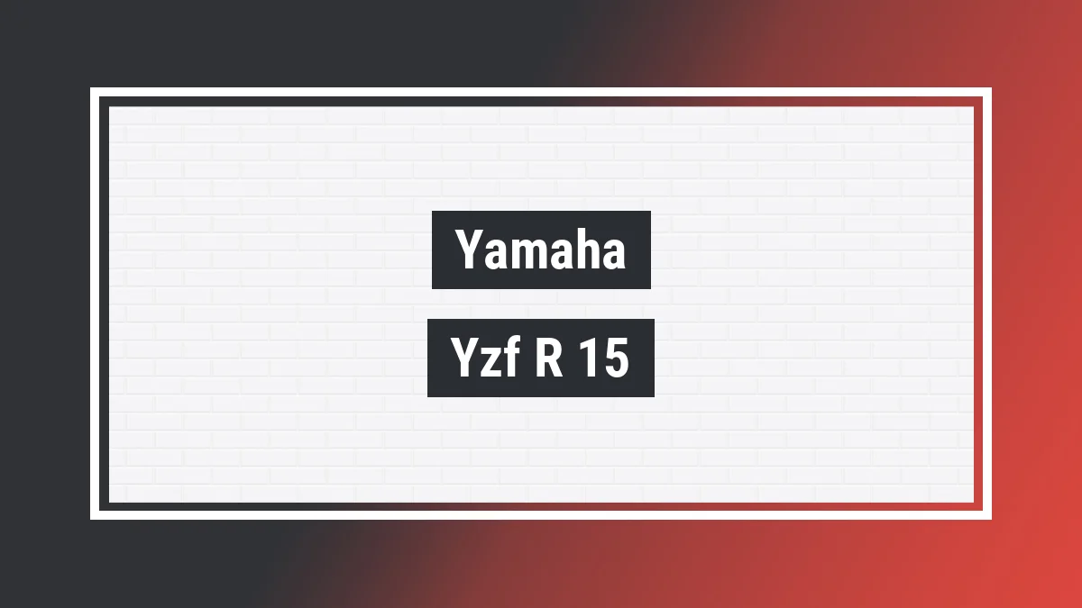 Imagem ilustrativa modelo Yzf R-15 155 Abs Yamaha