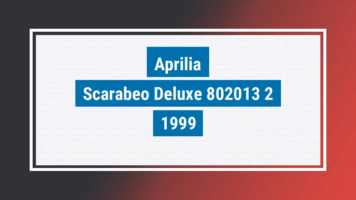 Imagem ilustrativa Aprilia Scarabeo Deluxe 50cc 1999