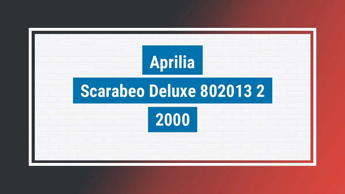 Imagem ilustrativa Aprilia Scarabeo Deluxe 50cc 2000