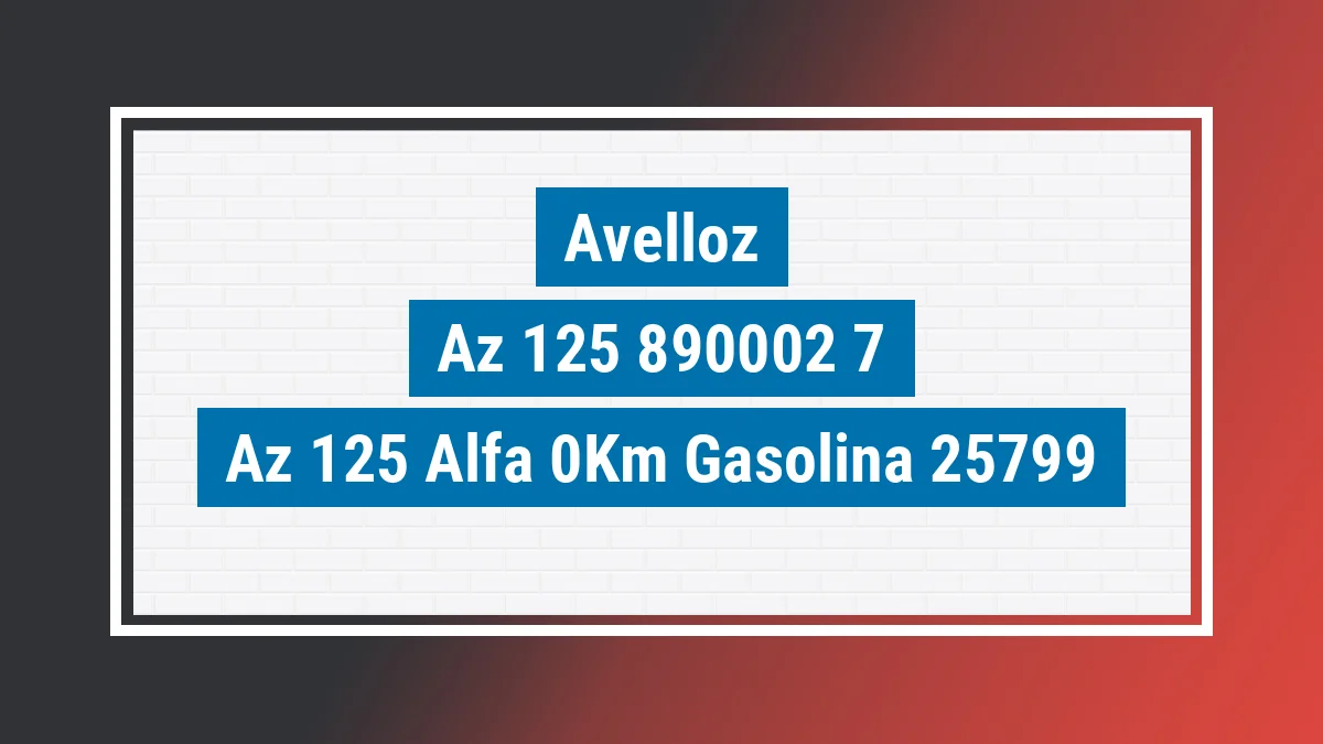 Imagem ilustrativa Avelloz Az 125 Alfa 0km