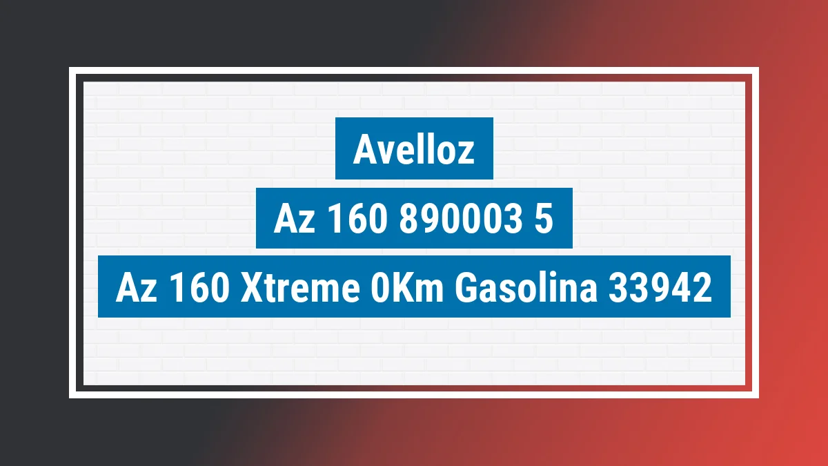 Imagem ilustrativa Avelloz Az 160 Xtreme 0km