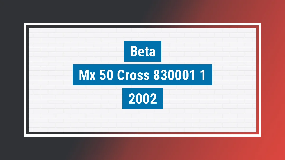 Imagem ilustrativa Beta Mx-50 Cross 50cc 2002