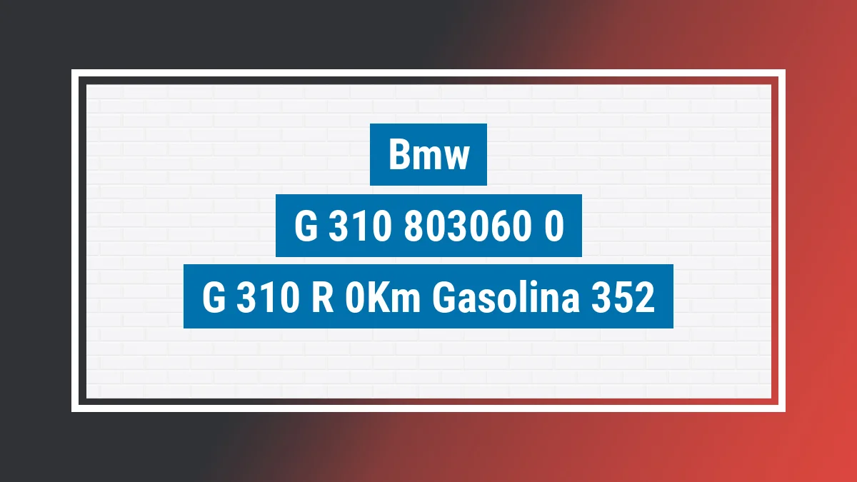 Imagem ilustrativa Bmw G 310 R 0km