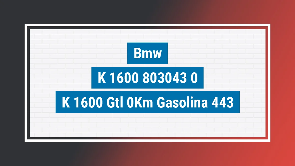 Imagem ilustrativa Bmw K 1600 Gtl 0km