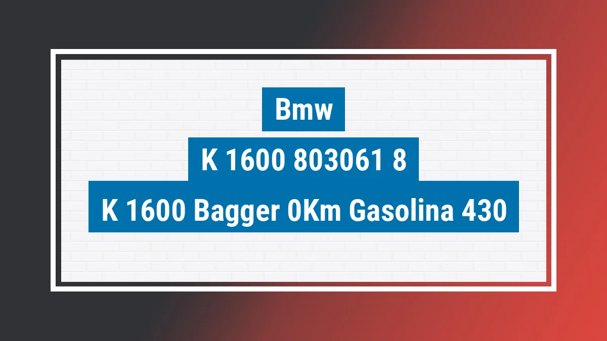 Imagem ilustrativa Bmw K 1600 Bagger 0km