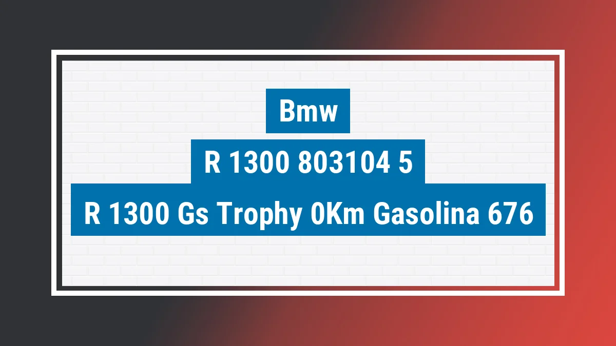 Imagem ilustrativa Bmw R 1300 Gs Trophy 0km