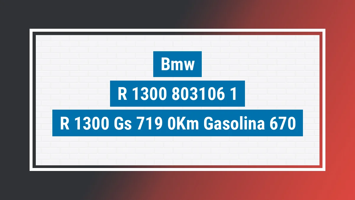Imagem ilustrativa Bmw R 1300 Gs 719 0km