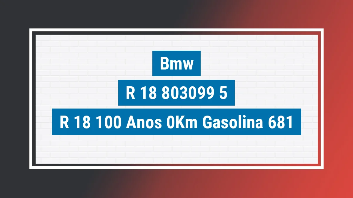 Imagem ilustrativa Bmw R 18 100 Anos 0km