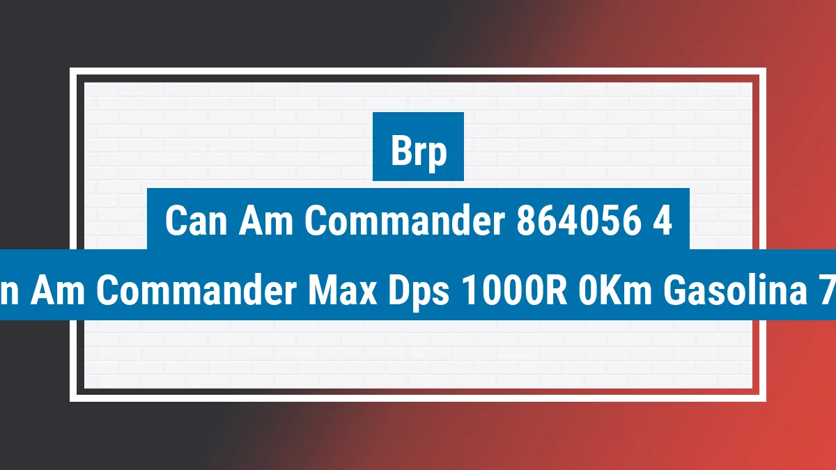 Imagem ilustrativa Brp Can-am Commander Max Dps 1000r 0km