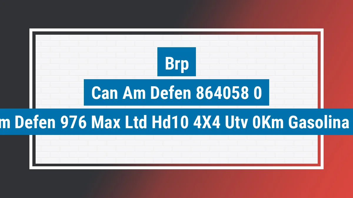 Imagem ilustrativa Brp Can-am Defen. 976 Max Ltd Hd10 4x4 (utv) 0km
