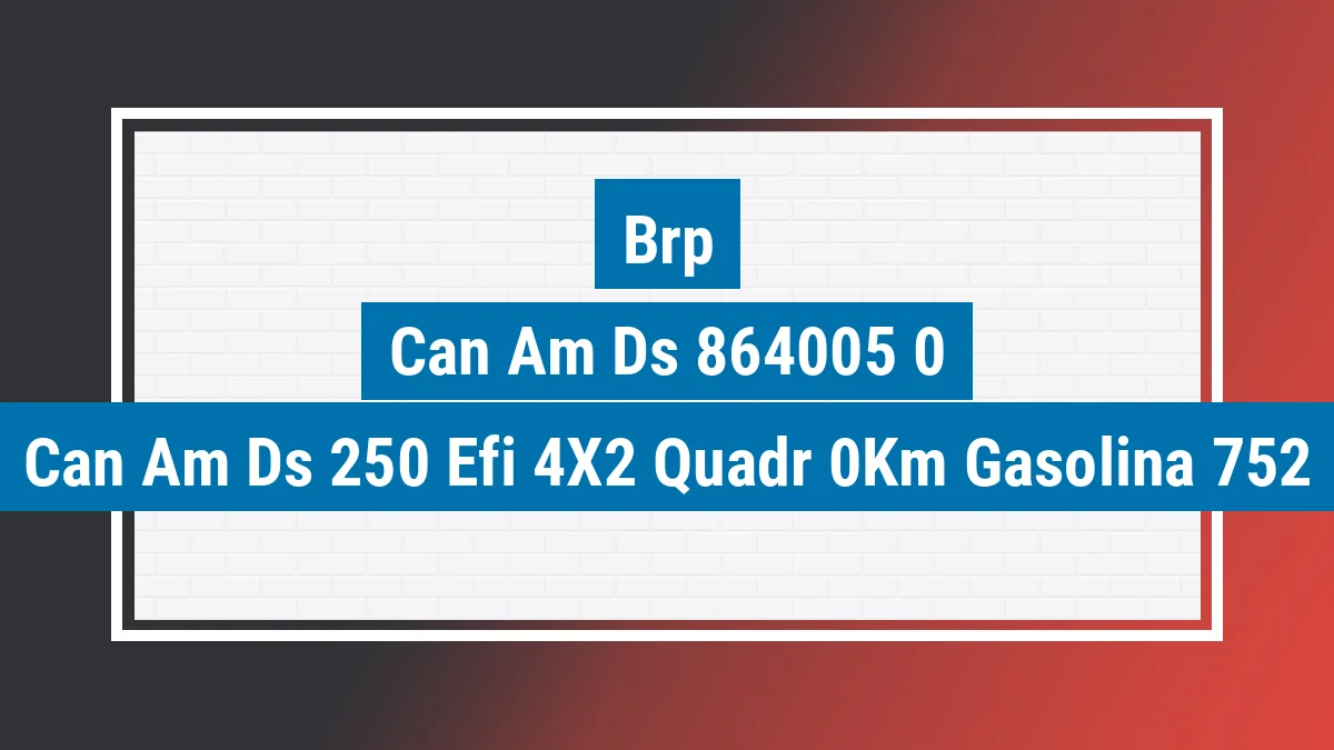 Imagem ilustrativa Brp Can-am Ds 250 Efi 4x2 Quadr. 0km