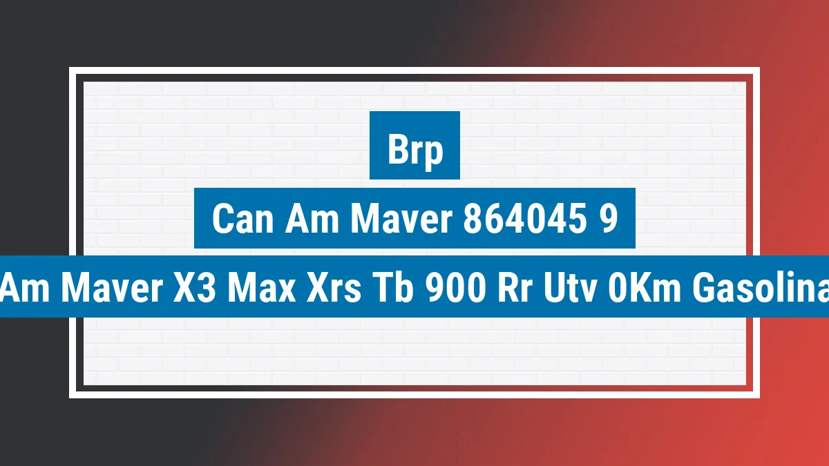 Imagem ilustrativa Brp Can-am Maver. X3 Max Xrs Tb 900 Rr (utv) 0km