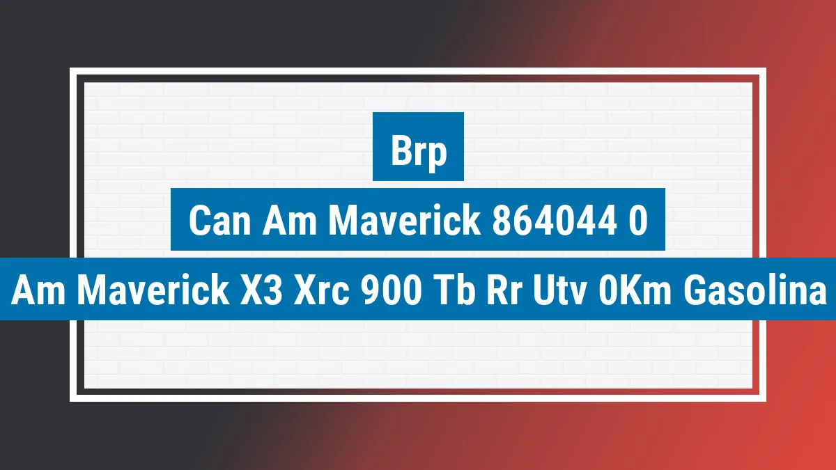 Imagem ilustrativa Brp Can-am Maverick X3 Xrc 900 Tb Rr (utv) 0km