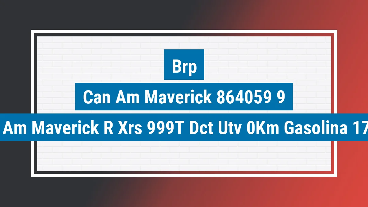 Imagem ilustrativa Brp Can-am Maverick R Xrs 999t Dct (utv) 0km