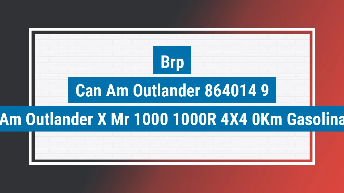 Imagem ilustrativa Brp Can-am Outlander X Mr 1000 1000r 4x4 0km