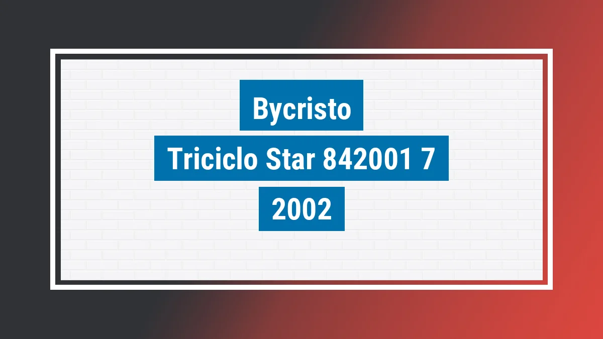 Imagem ilustrativa Bycristo Triciclo Star I Sport 2002
