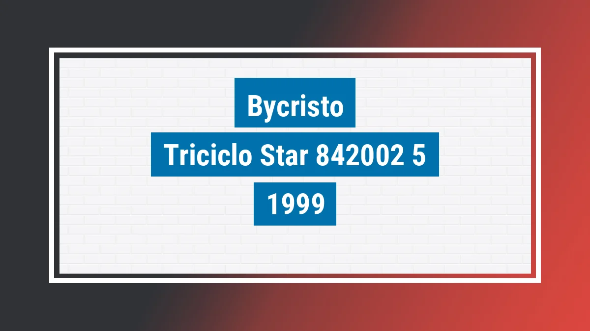 Imagem ilustrativa Bycristo Triciclo Star Ii Top 1999