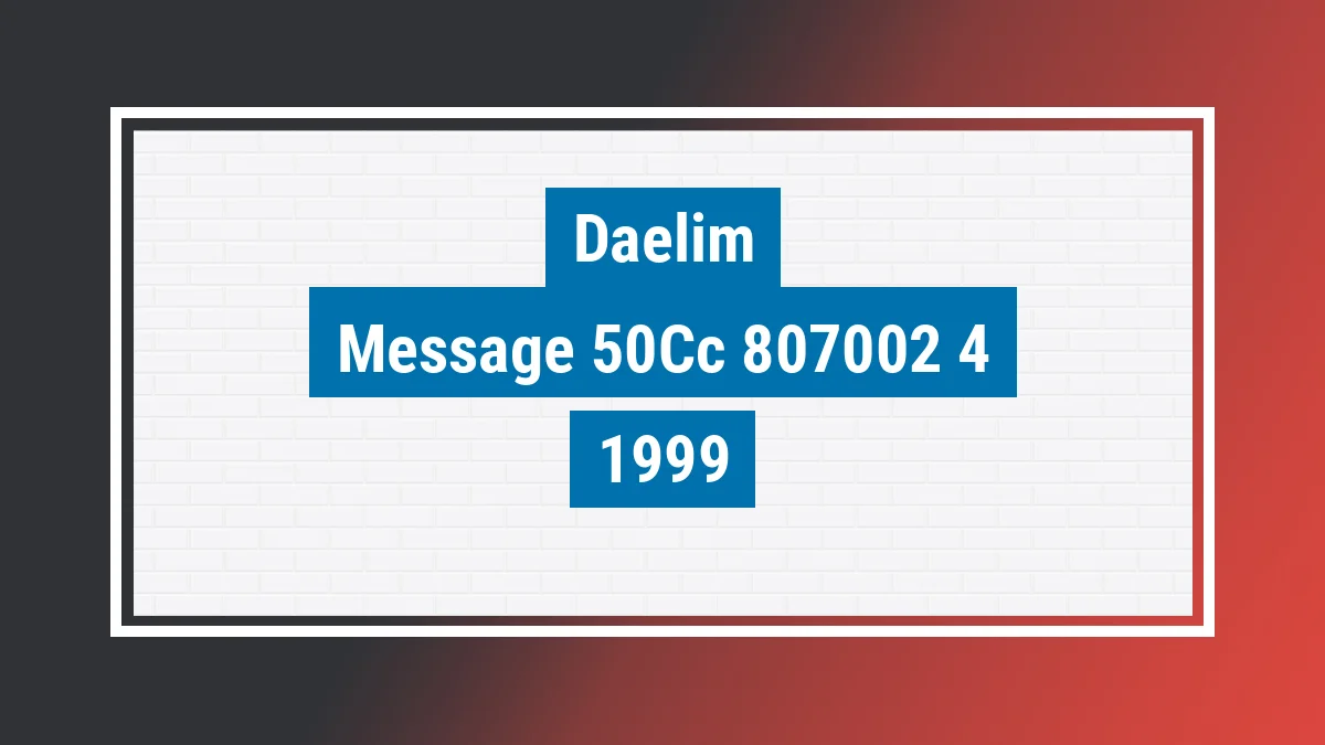 Imagem ilustrativa Daelim Message 50cc 1999