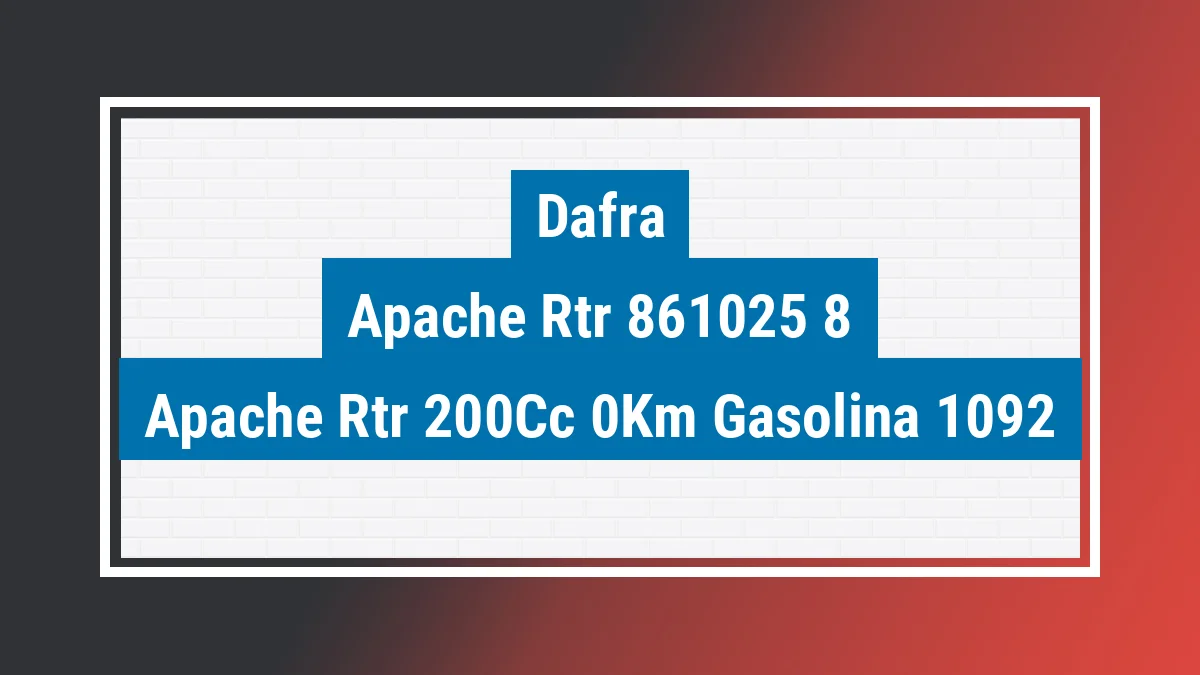 Imagem ilustrativa Dafra Apache Rtr 200cc 0km