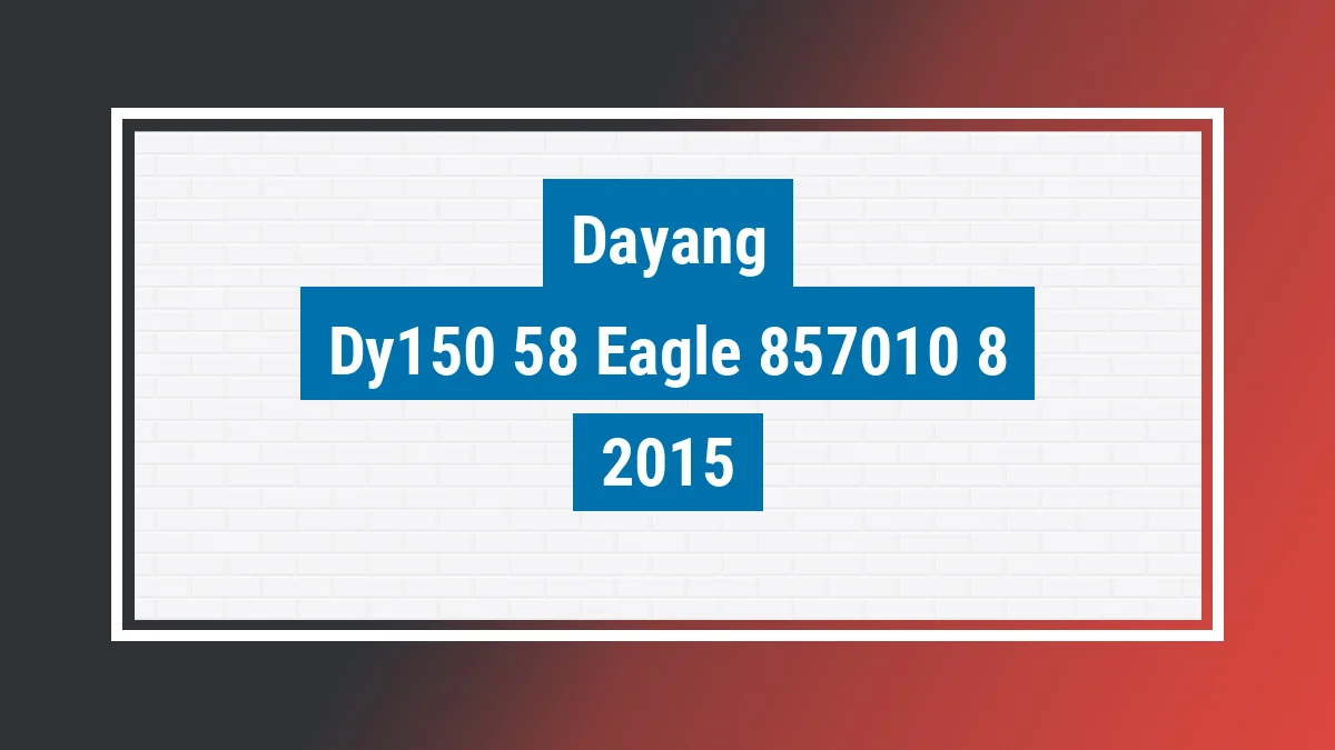 Imagem ilustrativa Dayang Dy150-58 Eagle copa 2015