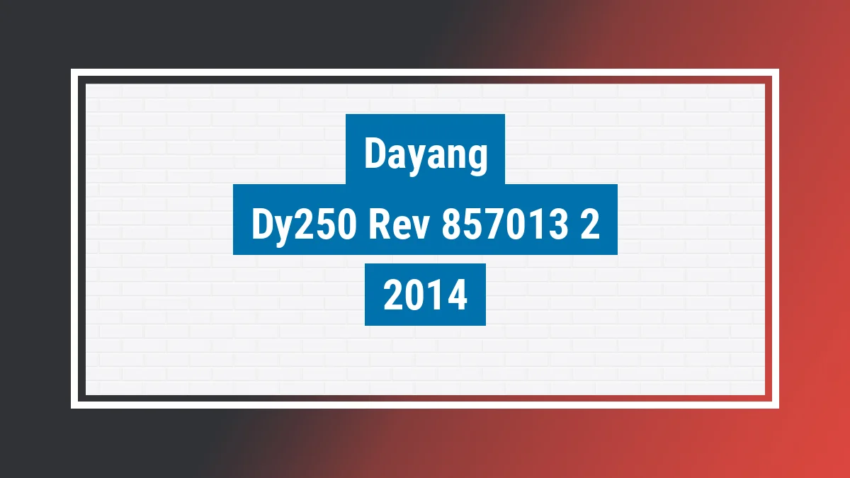 Imagem ilustrativa Dayang Dy250 Rev 2014