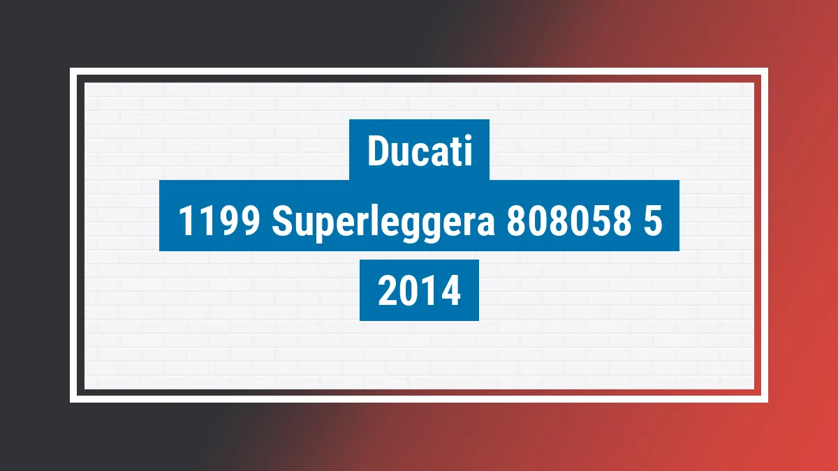 Imagem ilustrativa Ducati 1199 Superleggera 2014