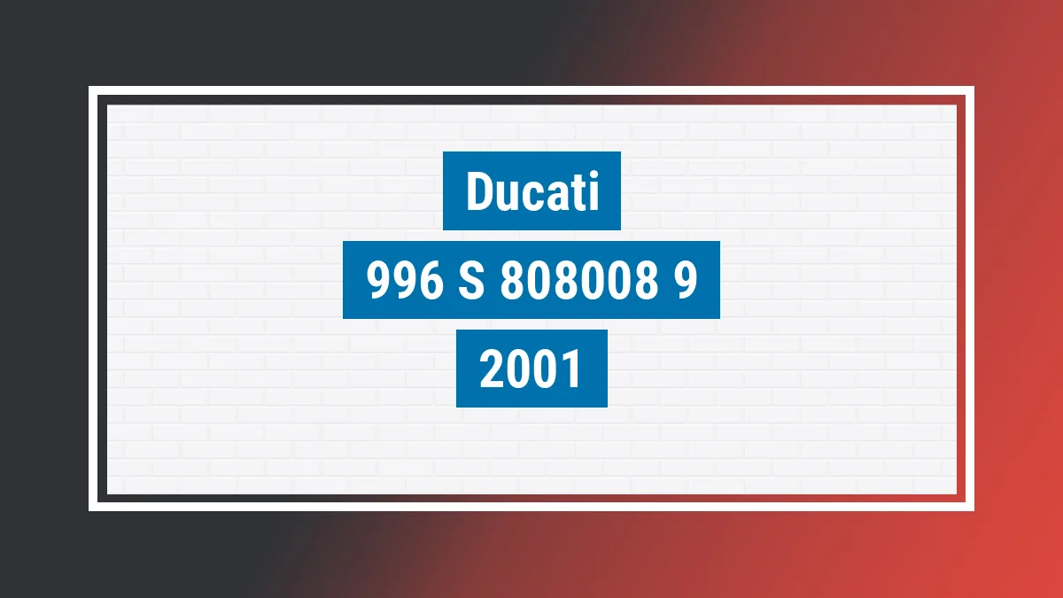 Imagem ilustrativa Ducati 996 S 2001