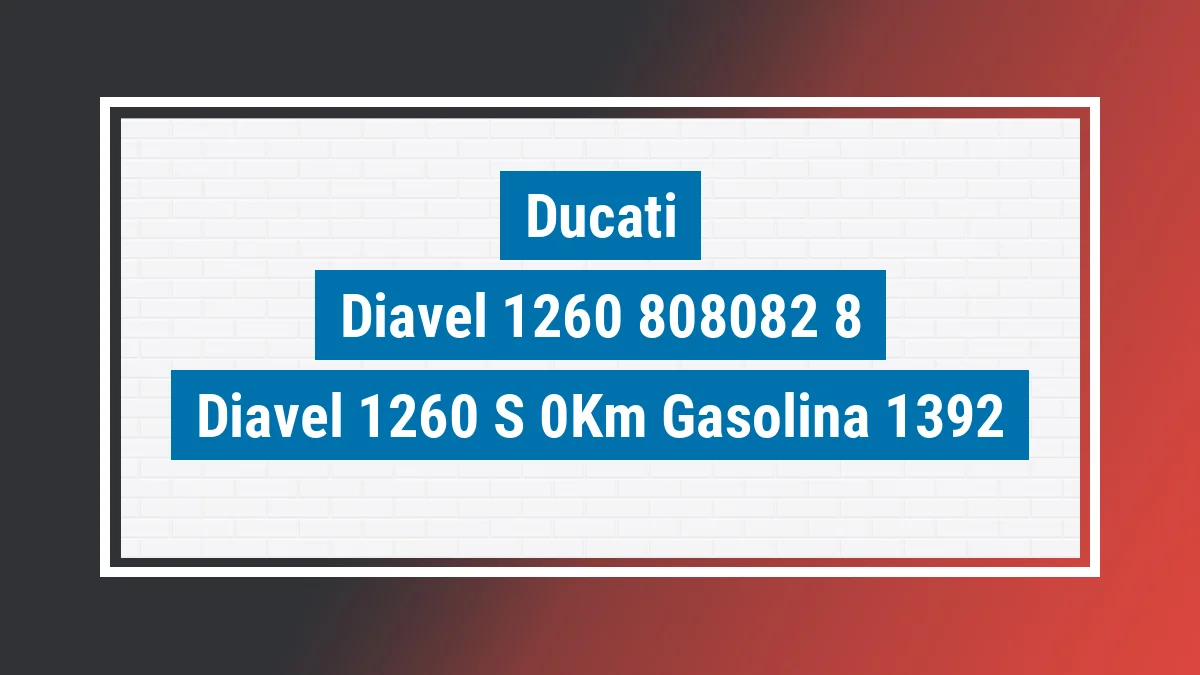 Imagem ilustrativa Ducati Diavel 1260 S 0km