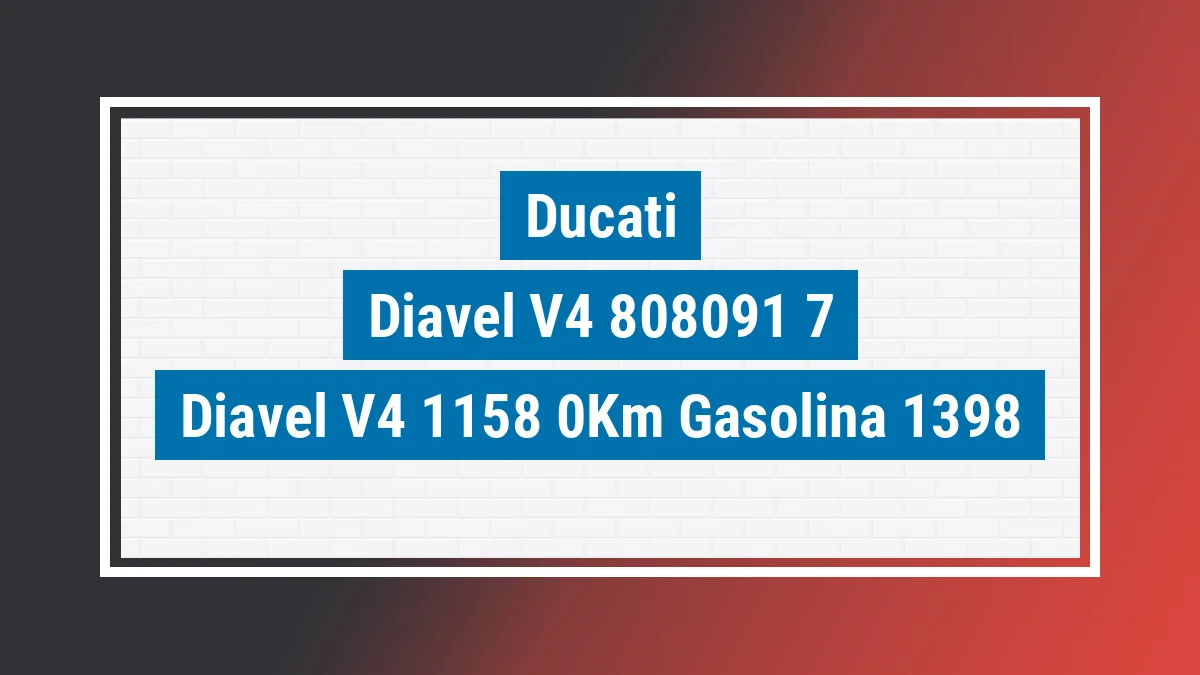 Imagem ilustrativa Ducati Diavel V4 1158 0km