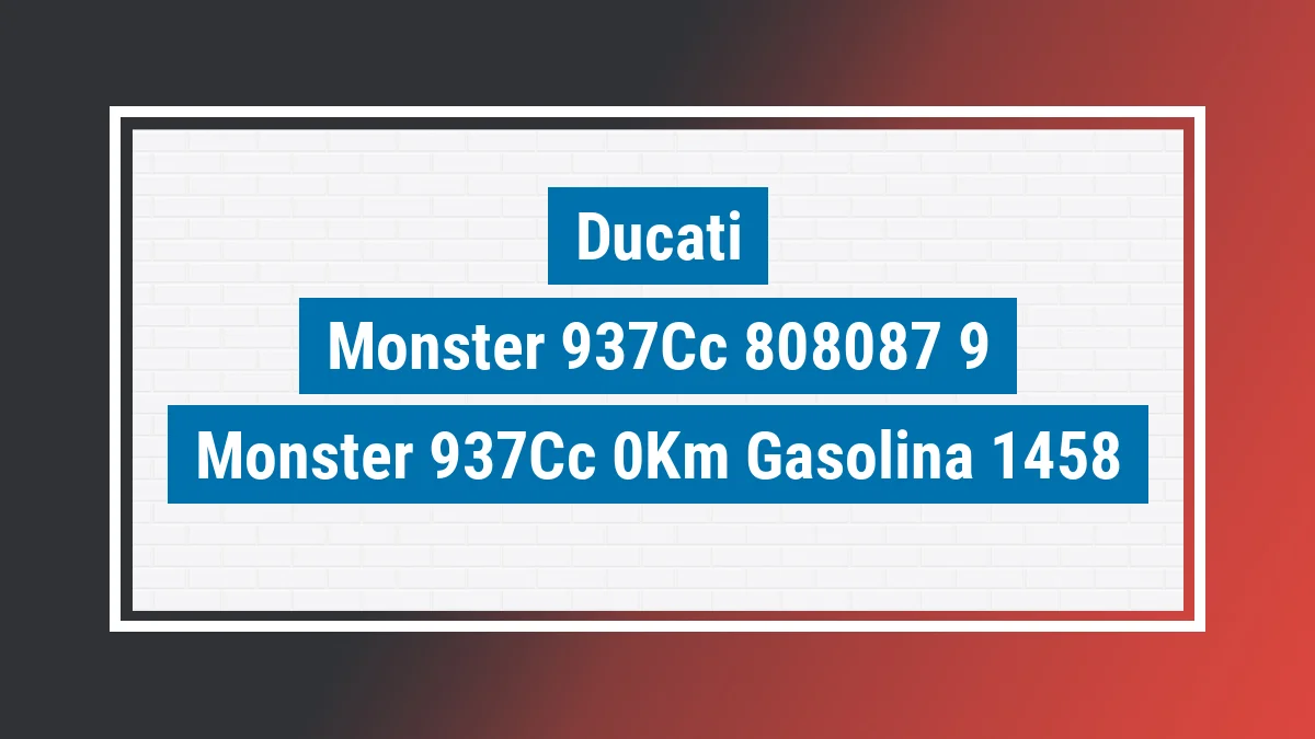 Imagem ilustrativa Ducati Monster 937cc 0km