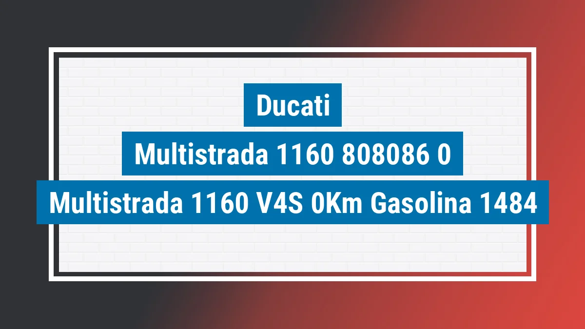 Imagem ilustrativa Ducati Multistrada 1160 V4s 0km