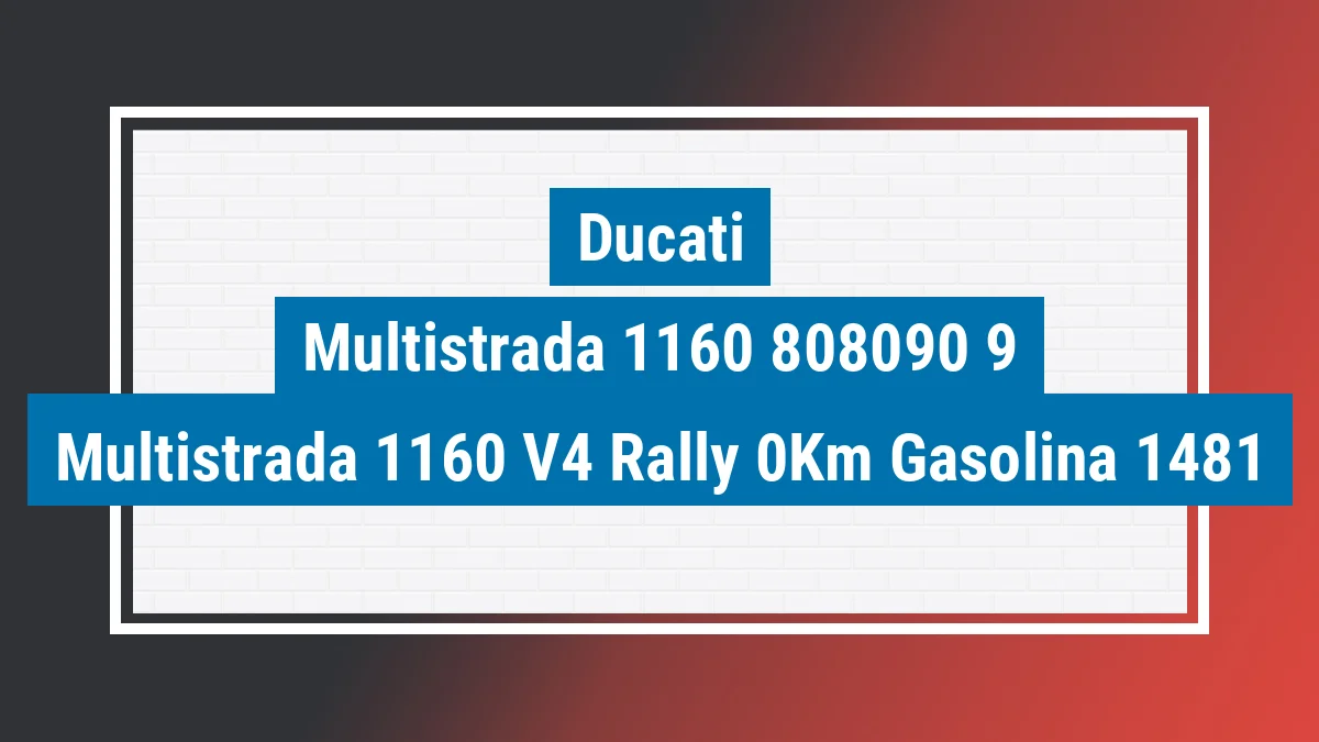 Imagem ilustrativa Ducati Multistrada 1160 V4 Rally 0km