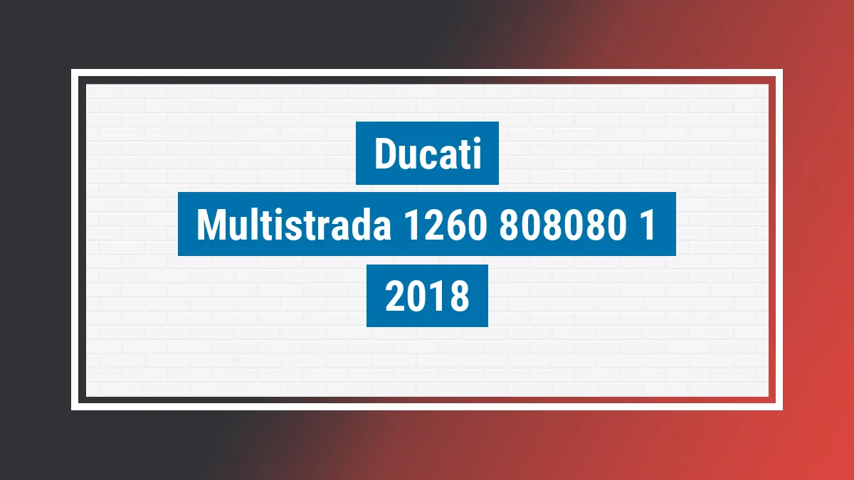 Imagem ilustrativa Ducati Multistrada 1260 S 2018