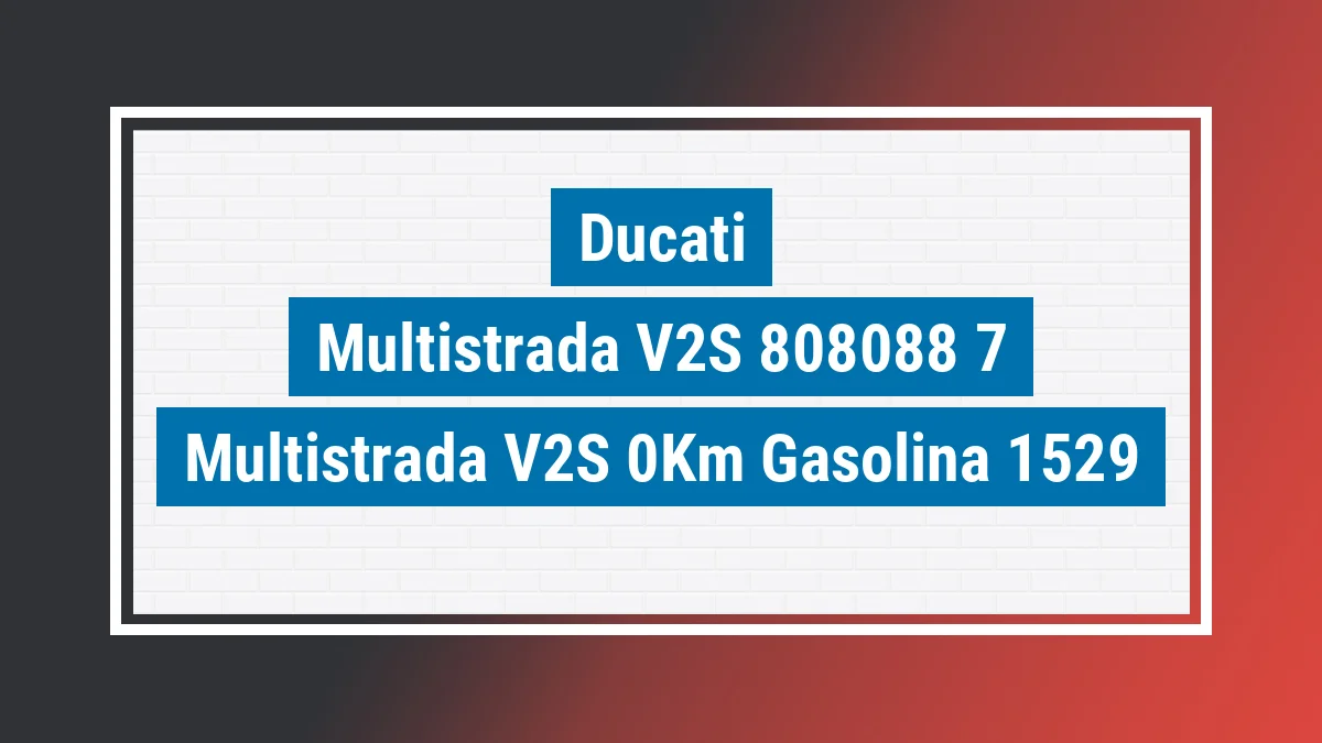 Imagem ilustrativa Ducati Multistrada V2s 0km