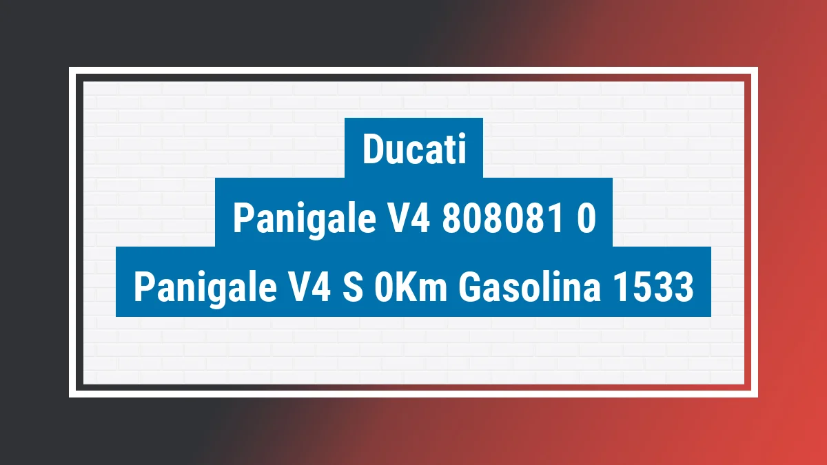 Imagem ilustrativa Ducati Panigale V4 S 0km