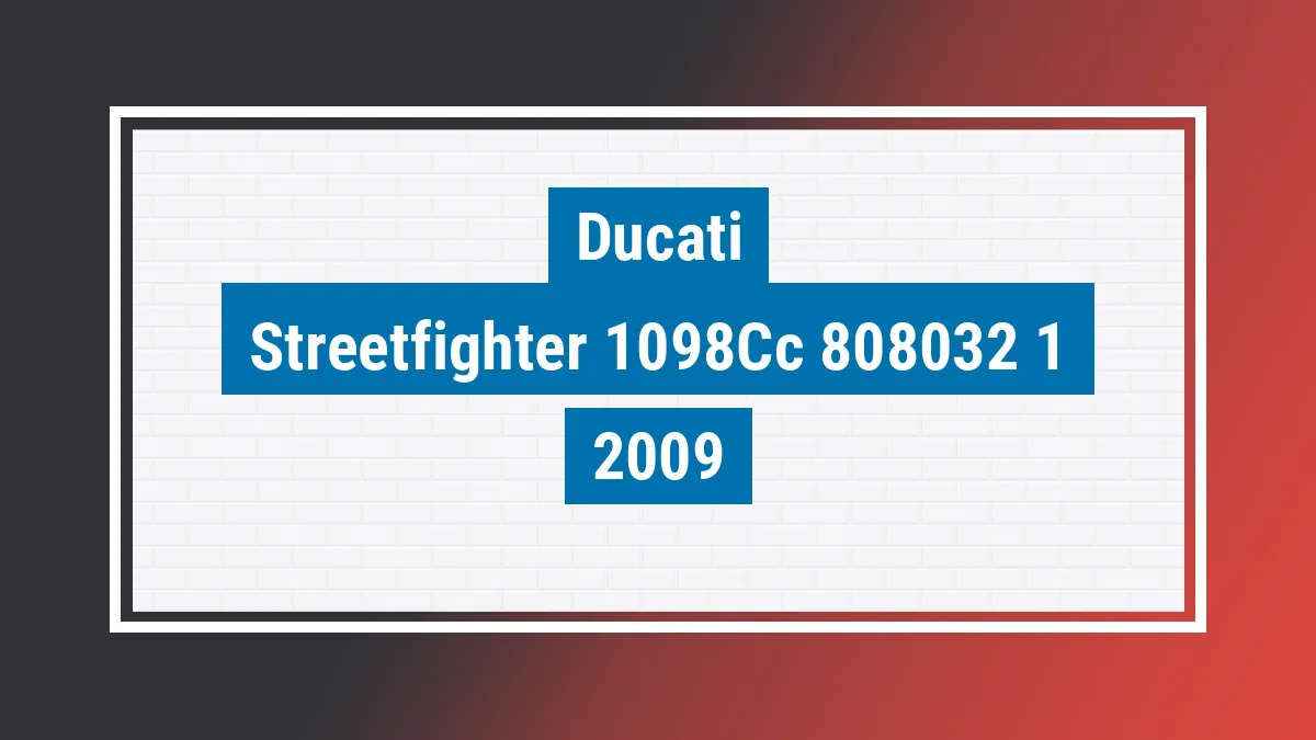Imagem ilustrativa Ducati Streetfighter 1098cc 2009