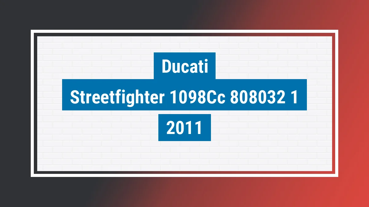 Imagem ilustrativa Ducati Streetfighter 1098cc 2011