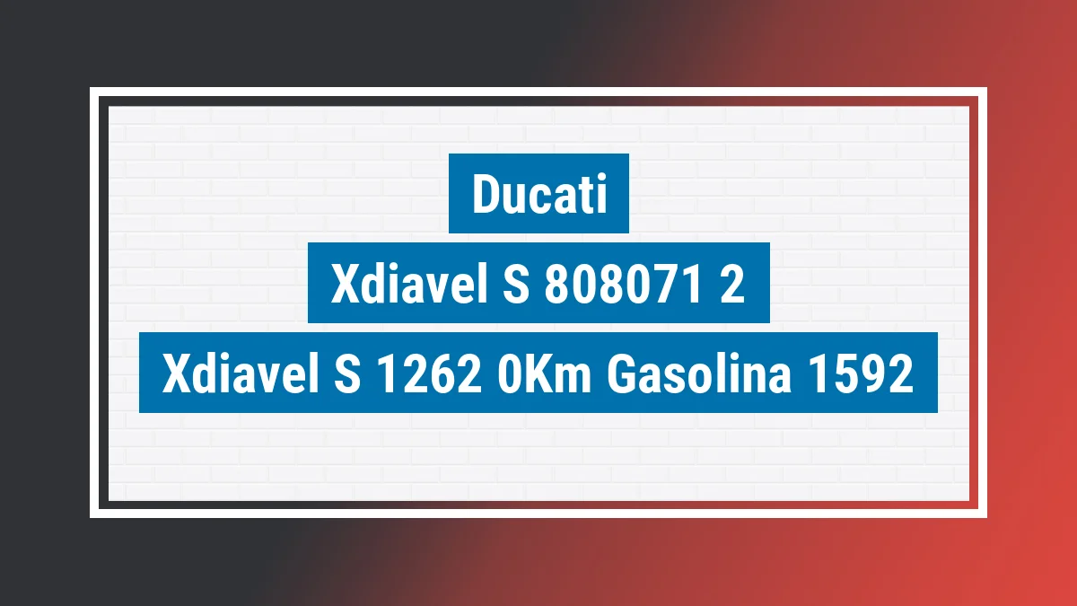Imagem ilustrativa Ducati Xdiavel S 1262 0km