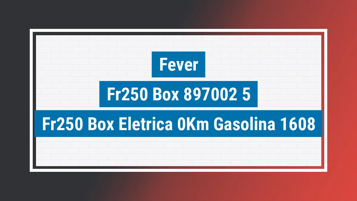 Imagem ilustrativa Fever Fr250 Box (elétrica) 0km