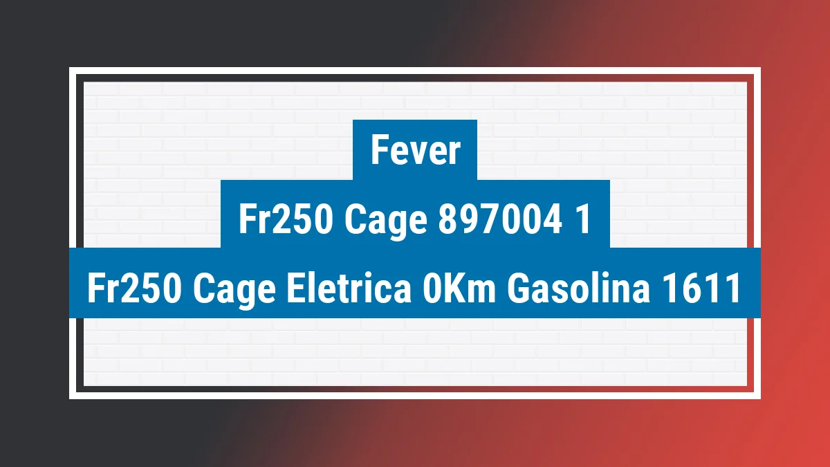 Imagem ilustrativa Fever Fr250 Cage (elétrica) 0km
