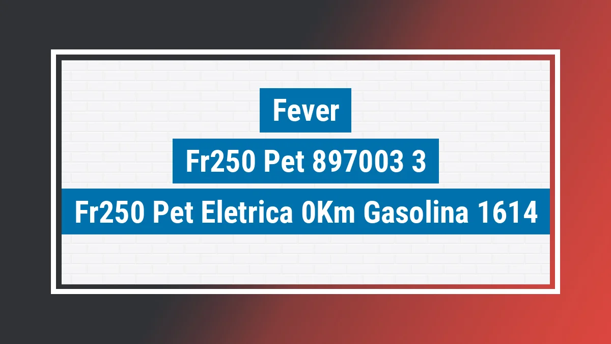 Imagem ilustrativa Fever Fr250 Pet (elétrica) 0km