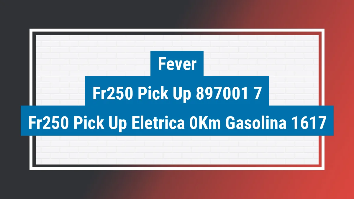 Imagem ilustrativa Fever Fr250 Pick-up (elétrica) 0km