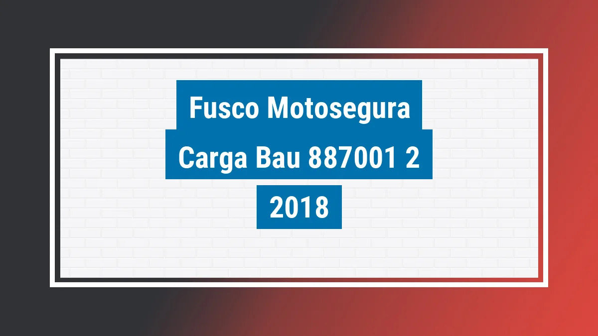 Imagem ilustrativa Fusco Motosegura Carga Baú 125cc 2018