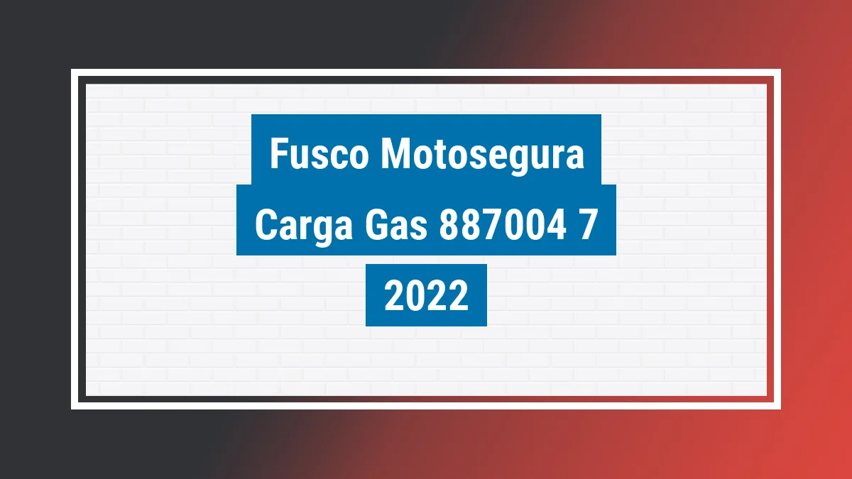 Imagem ilustrativa Fusco Motosegura Carga Gás 160cc 2022