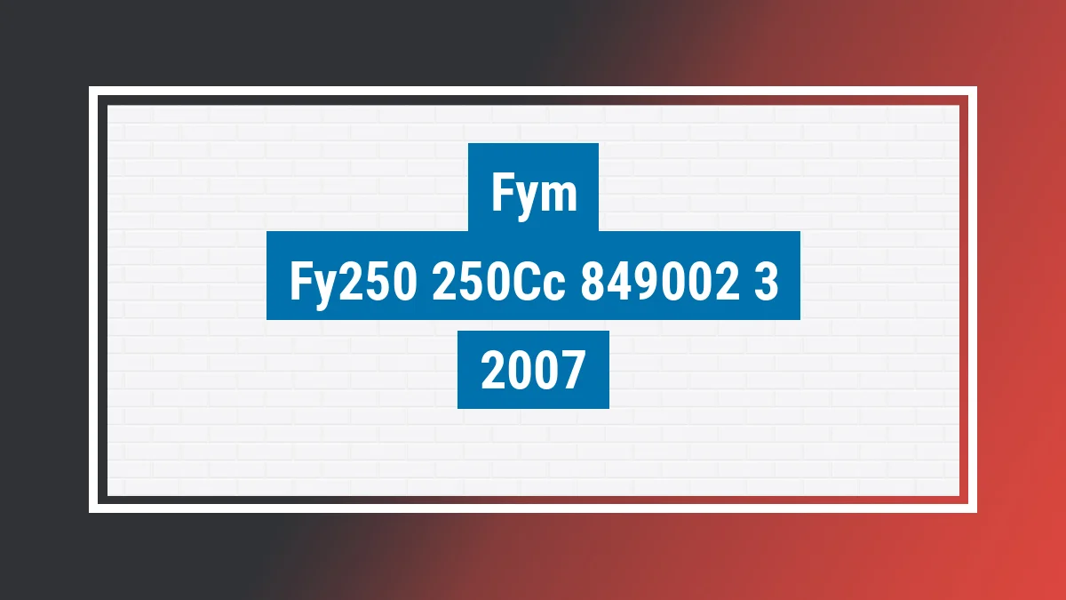 Imagem ilustrativa Fym Fy250 250cc 2007