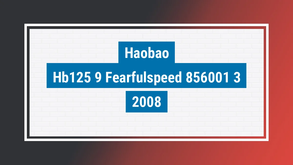 Imagem ilustrativa Haobao Hb125-9 Fearfulspeed 2008