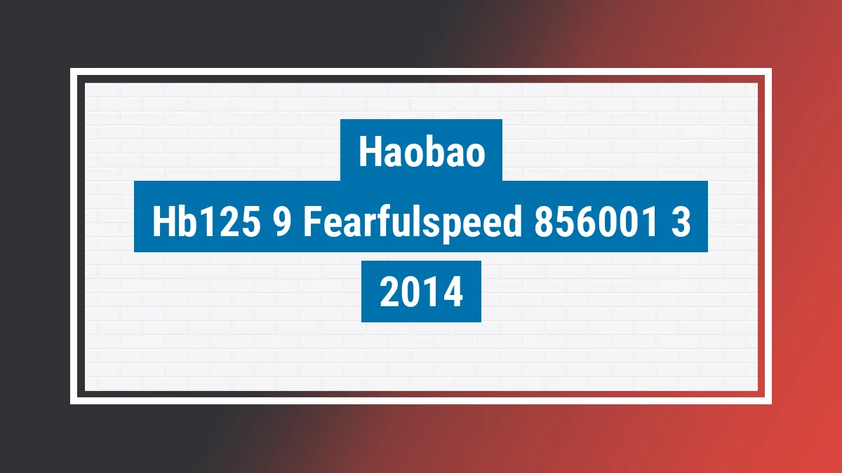 Imagem ilustrativa Haobao Hb125-9 Fearfulspeed 2014